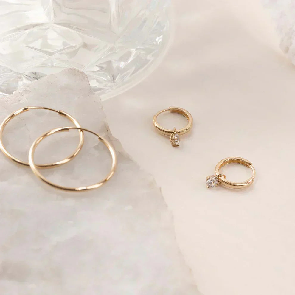 Stellina™ | Stone Hoop Earrings